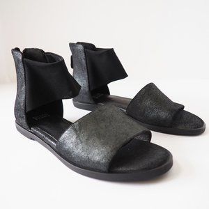 Eileen Fisher Sign Open Toe Flat Metallic Sandal